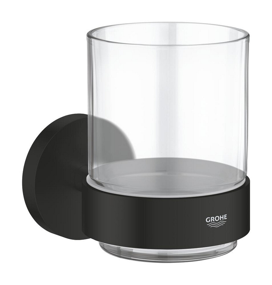 vaso de cristal con soporte