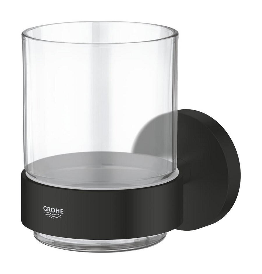 vaso de cristal con soporte