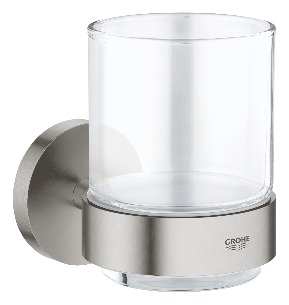 vaso de cristal con soporte