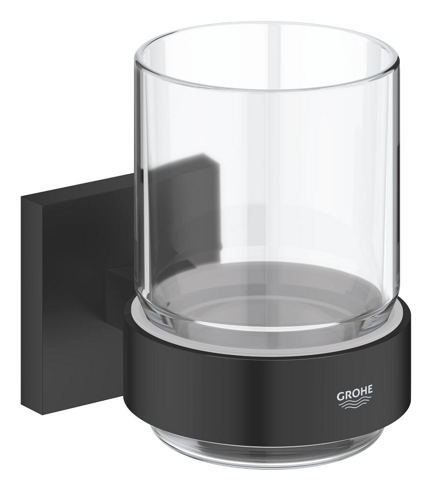 vaso de cristal con soporte