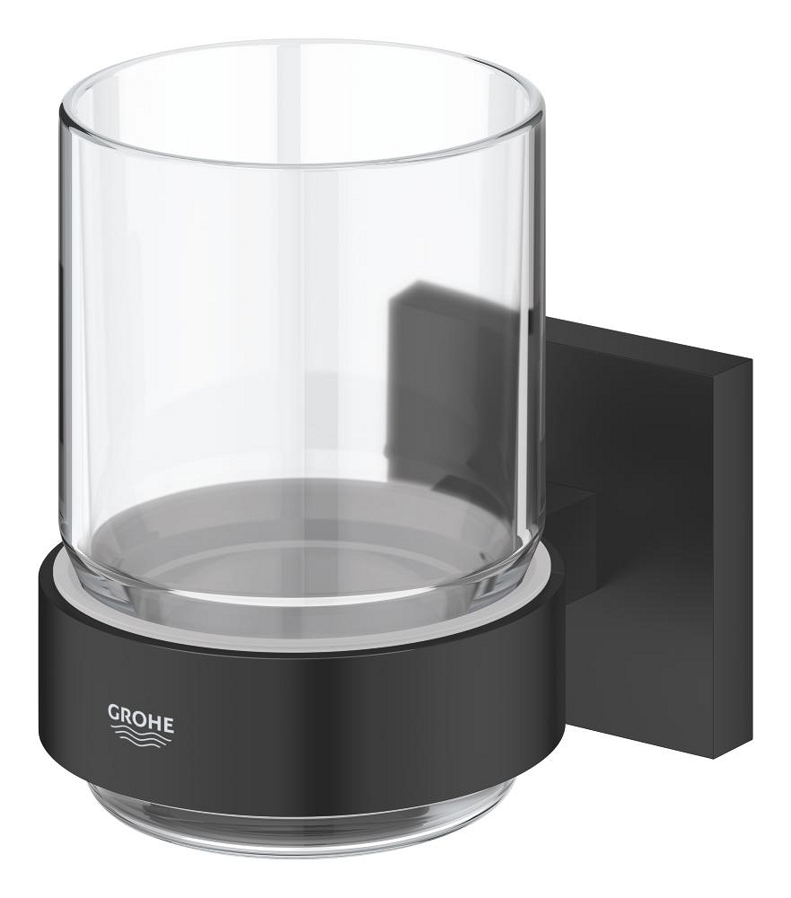 vaso de cristal con soporte