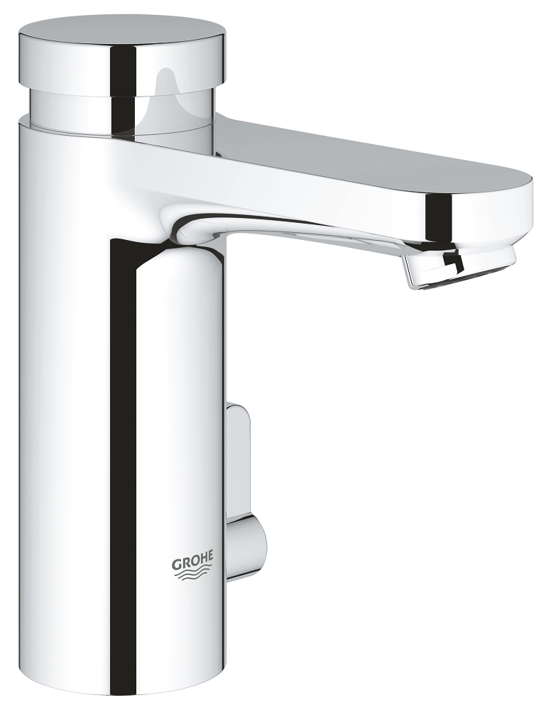 mezclador de lavabo con cierre automático dispositivo de mezcla y limitador de temperatura regulable