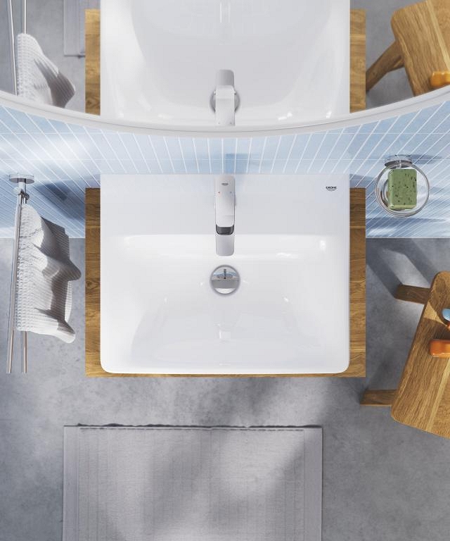 lavabo 55 mm - 1 orificio perforado - con rebosadero