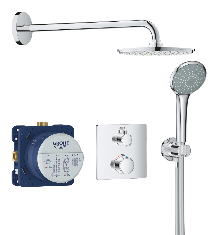 conjunto de ducha perfecto con rainshower cosmopolitan 210
