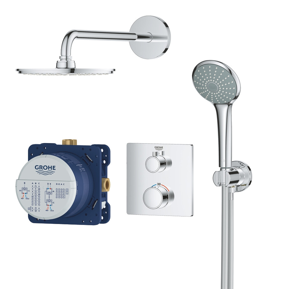 conjunto de ducha perfecto con rainshower cosmopolitan 210
