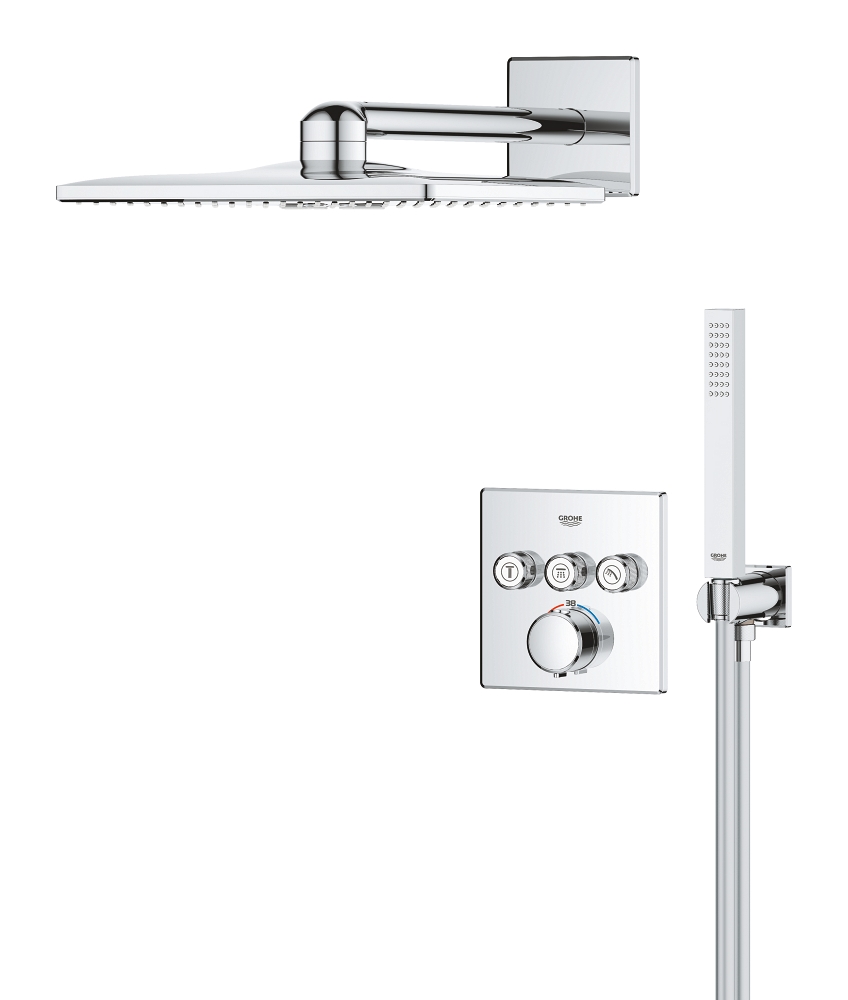 sistema de ducha empotrado con vitalio smartactive 310 cube
