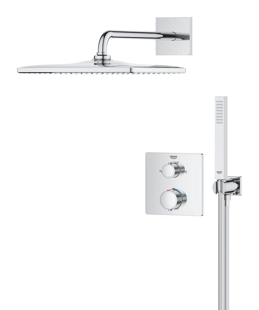 sistema de ducha empotrable con vitalio rain mono 310 cube