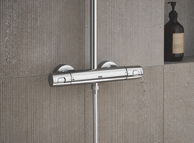 sistema de ducha con termostato - ducha de techo de 310 mm - chorro purerain