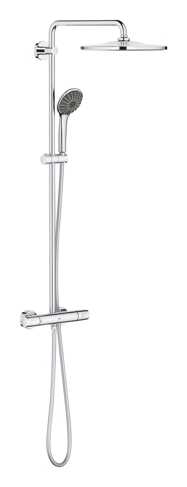 sistema de ducha con mezclador termostático para montaje en pared