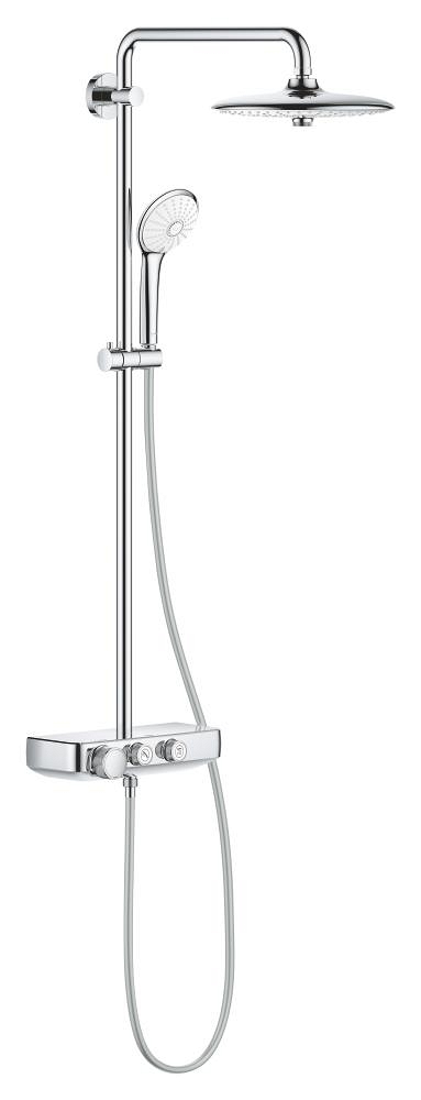 sistema de ducha con termostato - ducha de techo 3 chorros - 260 mm