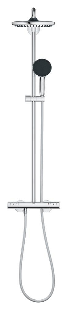 sistema de ducha con termostato - soporte superior ajustable