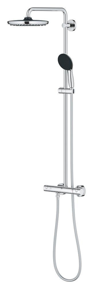 sistema de ducha con termostato - soporte superior ajustable