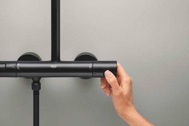 sistema de ducha con desviador - distancia entre desviador y soporte superior 620 mm