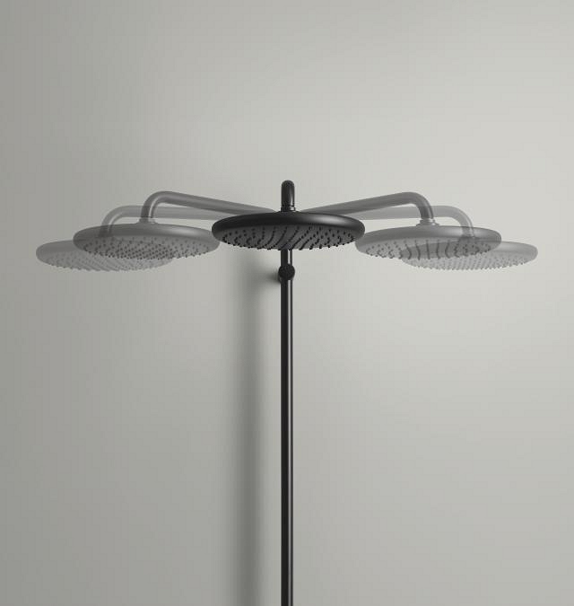 sistema de ducha con desviador - distancia entre desviador y soporte superior 620 mm
