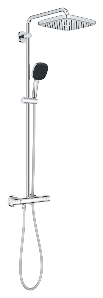 sistema de ducha con termostato - soporte superior ajustable
