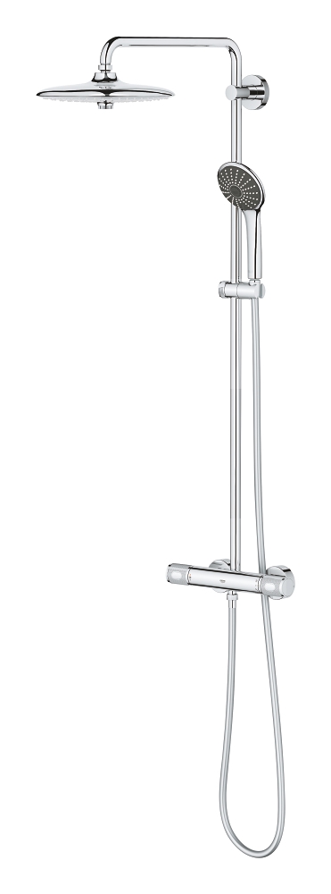 sistema de ducha con mezclador termostático para montaje en pared